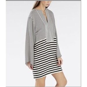 BCBGMAXAZRIA Amilia Kimono Dress Size S Black and White Stripe